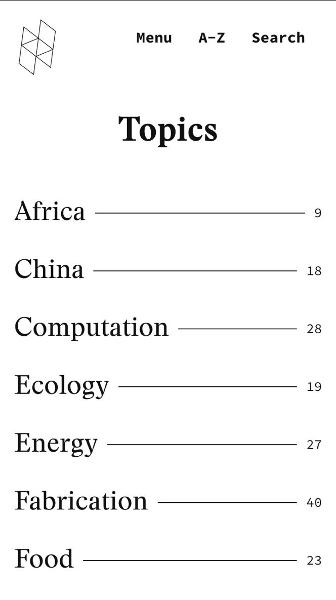 Topics on the GSD website on mobile.