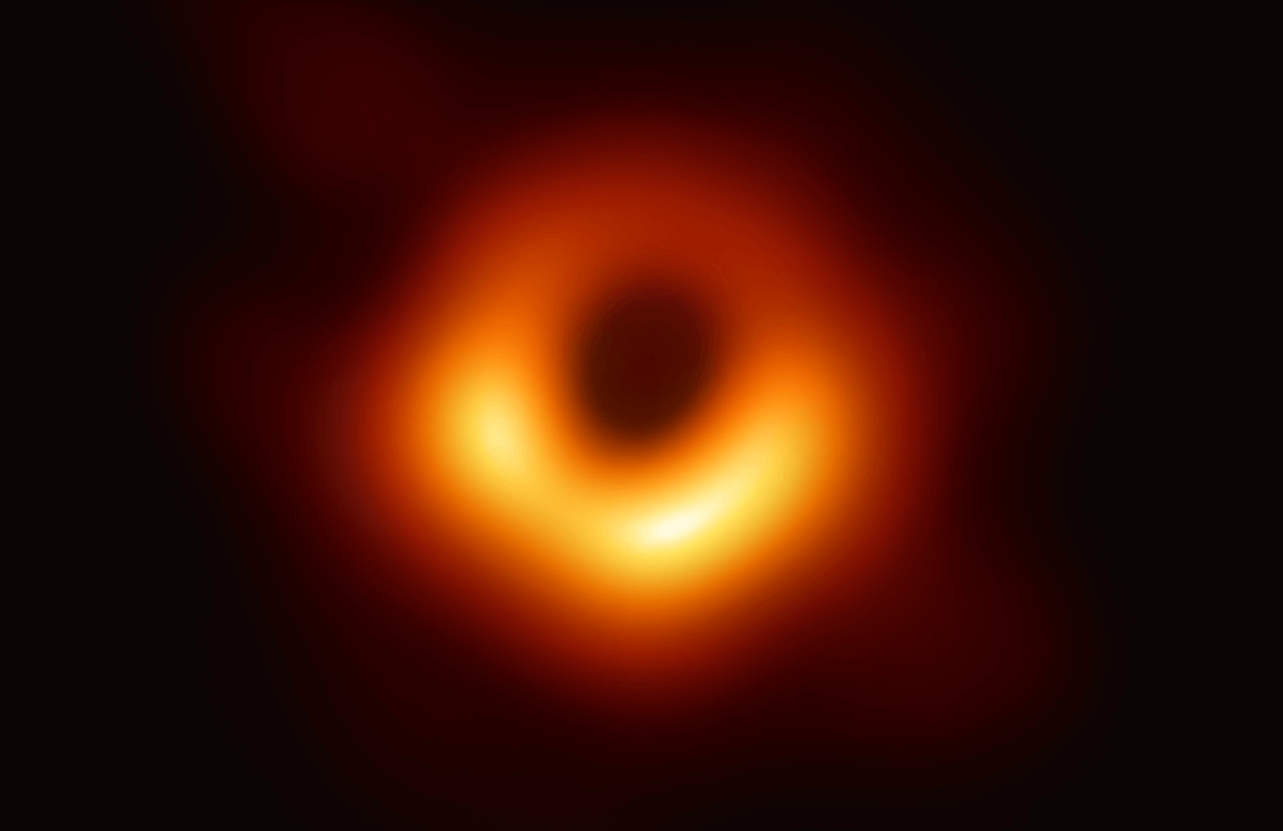 A blackhole with an orange glow