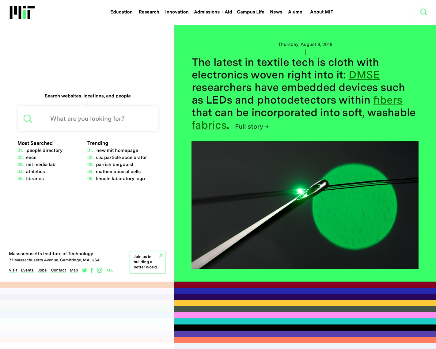 Spotlights page on the MIT website.