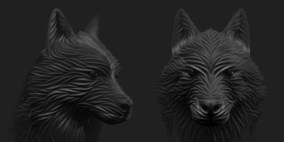 3D rendering of husky.