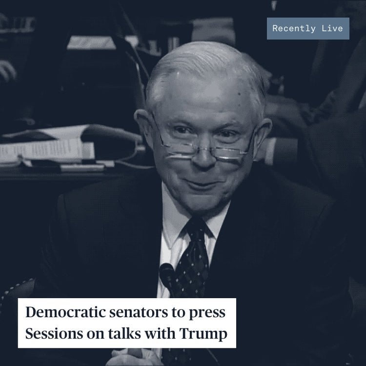 Jeff Sessions testifies before Congress.