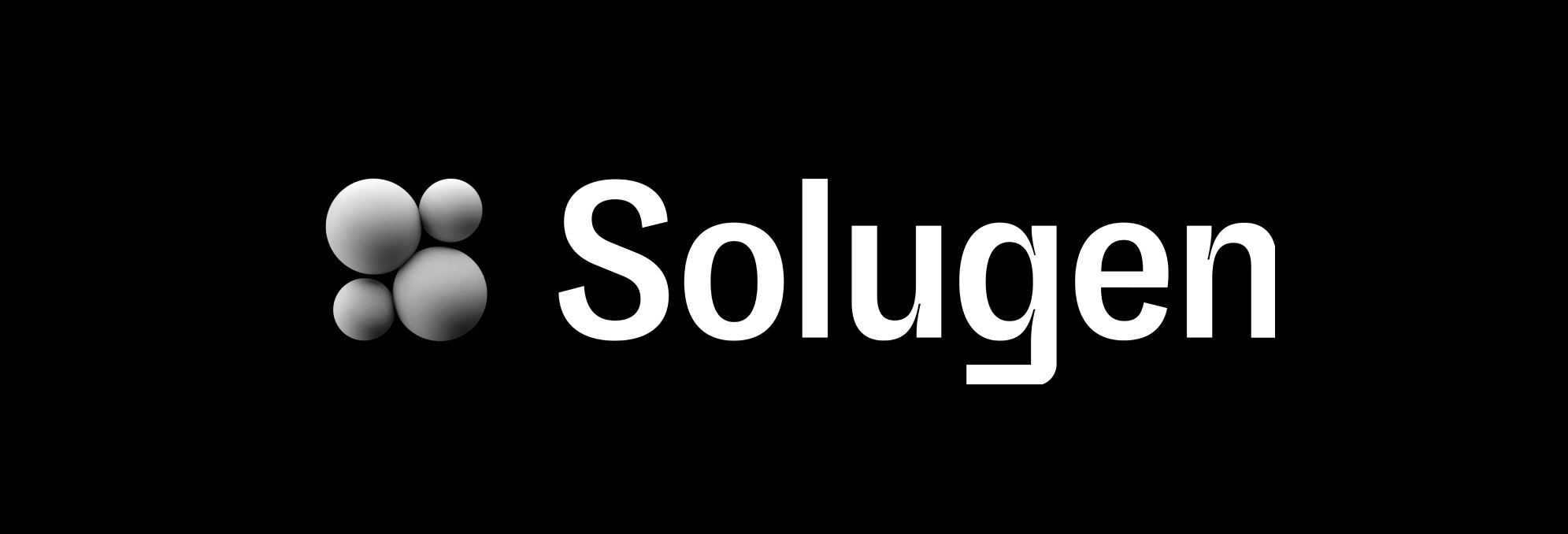 The primary Solugen logo with a S molecule